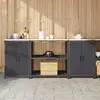 Image de vidaXL Ensemble de rangement cuisine HATTEM 3 pcs Anthracite