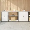 Image de vidaXL Ensemble de rangement cuisine HATTEM 3 pcs Blanc