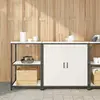 Image de vidaXL Ensemble de rangement cuisine HATTEM 2 pcs Blanc