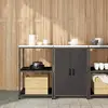 Image de vidaXL Ensemble de rangement cuisine HATTEM 2 pcs Noir