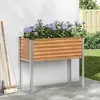 Image de vidaXL Cache-pot de jardin Marron Clair 100 x 45 x 90 cm