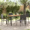 Image de vidaXL Chaises empilables de jardin 4 pcs Noir et Marron