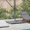Image de vidaXL Pied de parasol Aspect bois gris foncé 100 x 100 x 4 cm Acier