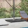 Image de vidaXL Pied de parasol Gris foncé 100 x 100 x 4 cm Acier