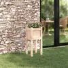 Image de vidaXL Cache-pot de jardin Nature 31 x 31 x 70 cm Bois de pin massif