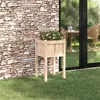 Image de vidaXL Cache-pot de jardin Nature 40 x 40 x 70 cm Bois de pin massif