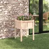 Image de vidaXL Cache-pot de jardin Nature 50 x 50 x 70 cm Bois de pin massif