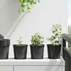 Image de vidaXL Pot à fleurs 100 pcs Noir Ø 15 x 13 cm Plastique