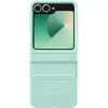 Image de Samsung Galaxy Z Flip 6 - Coque Bigben simili cuir vert d'eau