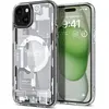 Image de Spigen Coque Magnétique pour iPhone 15 Plus [Conception Schématique] en Dos PC et Bumper TPU Ultra Hybrid MagFit - Zero One Blanc