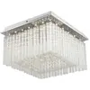 Image de Plafonnier LED 4000K avec abat-jour en verre transparent chromé