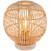 Image de Lampe à poser design bambou Hildegard - Diam. 30 x H. 35 cm - Beige naturel