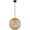 Image de Suspension design bambou Hildegard - Diam. 30 x H. 150 cm - Beige naturel