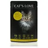 Image de CAT'S LOVE-Sachet Chat   Cat's Love MIX Veau et Dinde 85 gr