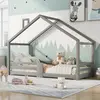 Image de Lit enfant 90x200 cm - Lit cabane - Gris