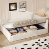 Image de Lit gigogne 140x200 cm Lit coffre - Beige