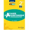Image de Cahier d'algorithmique et de programmation 2de : 2022