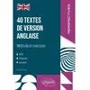 Image de 40 textes de version anglaise : méthode et exercices : CPGE, université, concours