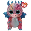 Image de Peluche Beanie Bellies Flint Le Dragon - Rose