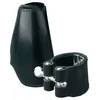 Image de Vandoren Lc25l - Ligature Cuir Clarinette Sib Allemande + Couvre-Bec Cuir