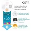 Image de Fontaine A Eau Pour Chat A Fleur - Catit - Flower - 3l - Dessus En Acier Inoxydable - Avec Led - Blanc