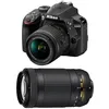 Image de Nikon D3400 + Objectifs AF-P DX 18-55 mm et 70-300 mm VR