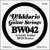 Image de Corde Au DÃ©tail D'addario Pour Guitare Acoustique 042 80/20 File Bronze - Bw042