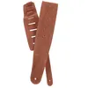 Image de D'addario 25prf04 - Sangle En Cuir PerforÃ©, Camel Suede Rosette