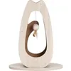Image de Griffoir Pour Chat - Catit - Pixi Grand - Avec Balle En Tissu Et Plume - Aspect Chene Naturel