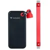 Image de Verbatim Pocket - SSD - 2 To - porte-clÃ© avec attachement Ã  cÃ¢ble - externe (portable) - M.2 - USB 3.2 Gen 2 (USB-C connecteur) - noir/rouge