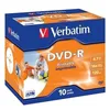 Image de Verbatim - 10 x DVD-R - 4.7 Go 16x - surface imprimable photo large - boÃ®tier CD