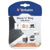 Image de Verbatim Store 'n' Stay USB Drive - ClÃ© USB - 8 Go - USB 2.0 - noir