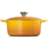 Image de Cocotte ronde fonte Ã©maillÃ©e nectar Ã24 cm 4,2 l