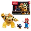 Image de Super Mario Nintendo Mario contre Bowser : bataille de lave - Playset 7" / 18 cm, sous licence officielle, figurines articulÃ©es Bowser, Mario et Bob-omb. Parfait pour les enfants dÃ¨s 3 ans.