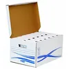 Image de Fellowes 4460504 Bundle Basic 1 Conteneur Maxi Et 6 Boites D'archives Dos De 8 Cm Banker Box Blanc/Bleu