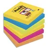 Image de Post-It Lot De 6 Blocs Super Sticky Rio 90 Feuilles 76x76 Mm, Jaune, Bleu, Vert, Fuchsia, Orange