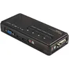 Image de StarTech.com Switch KVM USB VGA Ã  4 ports avec cÃ¢bles - Kit commutateur Ã©cran clavier souris - Noir - Commutateur Ã©cran-clavier-souris/audio - 4 x KVM / audio - 1 utilisateur local - de bureau