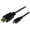 Image de StarTech.com Câble HDMI® haute vitesse avec Ethernet 3m - HDMI (M) vers Micro HDMI (M), Câble Micro HDMI (Type D), Connecteurs Plaqués Or - Câble HDMI avec Ethernet - HDMI mâle pour 19 pin micro HDMI Type D mâle - 3 m - blindé - noir