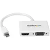 Image de StarTech.com Adaptateur audio / vidÃ©o de voyage - Convertisseur 2-en-1 Mini DisplayPort vers HDMI ou VGA - 1920x1200 / 1080p - Convertisseur vidÃ©o - DisplayPort - HDMI, VGA - blanc - pour Apple MacBook Air