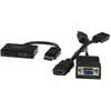 Image de StarTech.com Adaptateur audio / vidÃ©o de voyage - Convertisseur 2-en-1 DisplayPort vers HDMI ou VGA - 1920x1200 / 1080p - Noir - Convertisseur vidÃ©o - DisplayPort - HDMI, VGA - noir