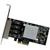 Image de Startech Carte rÃ©seau PCI Express Ã  4 ports Gigabit Ethernet avec chipset Intel I350-AM4 - Adaptateur NIC PCIe GbE - Adaptateur rÃ©seau - PCIe x4 profil bas - 1GbE - 1000Base-T - noir - pour P/N: BNDTB10GI, BNDTB210GSFP, BNDTB310GNDP...