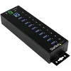 Image de Startech Hub USB 3.0 - 10 ports - Industriel Concentrateur USB - Avec protection contre surtensions/DES - MÃ©tal - Rail DIN - AlimentÃ© - Concentrateur (hub) - 10 x SuperSpeed USB 3.0 - Montage sur rail DIN - Tension CC - pour P/N: ITB20D3250...
