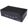 Image de StarTech.com Switch KVM double affichage DisplayPort 4K 60 Hz Ã  4 ports avec hub USB 2.0 intÃ©grÃ© - Commutateur Ã©cran-clavier-souris/audio/USB - 4 x KVM / audio / USB - 1 utilisateur local - de bureau, Montable sur rack