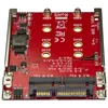 Image de StarTech.com Adaptateur pour deux disques SSD M.2 vers SATA - Convertisseur disque NGFF vers SATA dans baie de 2,5" - RAID - ContrÃ´leur de stockage (RAID) - M.2 - M.2 Card - RAID 0, 1, JBOD, BIG - SATA 6Gb/s - rouge