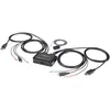 Image de StarTech.com Switch KVM DisplayPort 2 Ports- 4K 60 Hz - Commutateur KVM USB DP 1.2 UHD avec CÃ¢bles 1,2 m IntegrÃ©s & Audio - AlimentÃ© par Bus - Commutation Ã  Distance 1,5 m avec Bouton (SV211DPUA4K) - Commutateur Ã©cran-clavier-souris/audio - 2 x...