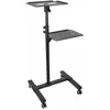 Image de StarTech.com Table VidÃ©oprojecteur et Ordinateur Portable - Support Projecteur Robuste (2 ÃtagÃ¨res; max. 10kg chacune) - Ajustable en Hauteur - Chariot PrÃ©sentation Mobile - Roues VÃ©rouillables