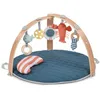 Image de Ingenuity Tapis D'Ã©veil RÃ©versible BÃ©bÃ© Ãvolutif - Marin - Pliable, Arche De Jeu En Bois Amovible, 5 Jouets, Miroir, Coussin