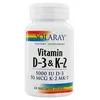 Image de Solaray Vitamina D3 Y K2 60 Vcaps 5000 Ui