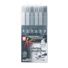 Image de Feutre pinceau Koi set nuances de Gris 6 pcs