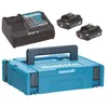 Image de Pack 2 Batteries BL1021B + DC10SA + Makpac MAKITA - 197658-5